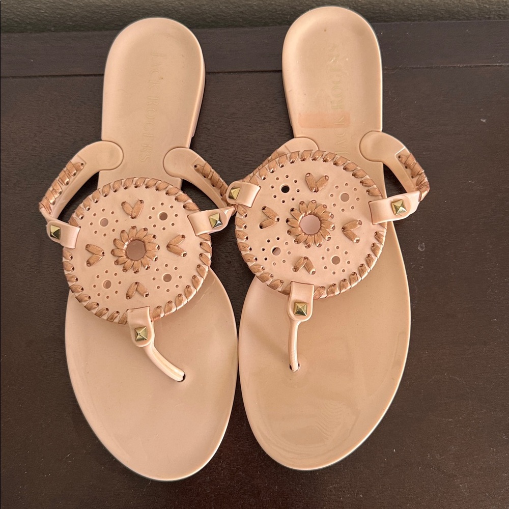 Jack Rogers Georgica Jelly Blush Pink Size 10